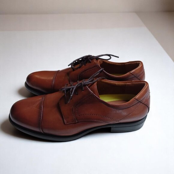 Mens Florsheim Center Cap Toe Brown Leather Oxfords – Size 8.5 EEE - Picture 5 of 11